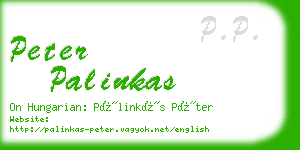 peter palinkas business card